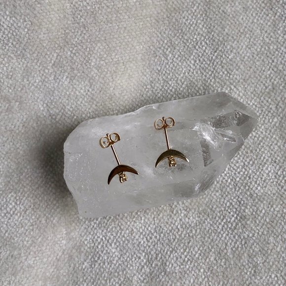 Linn Crescent Diamond Earrings